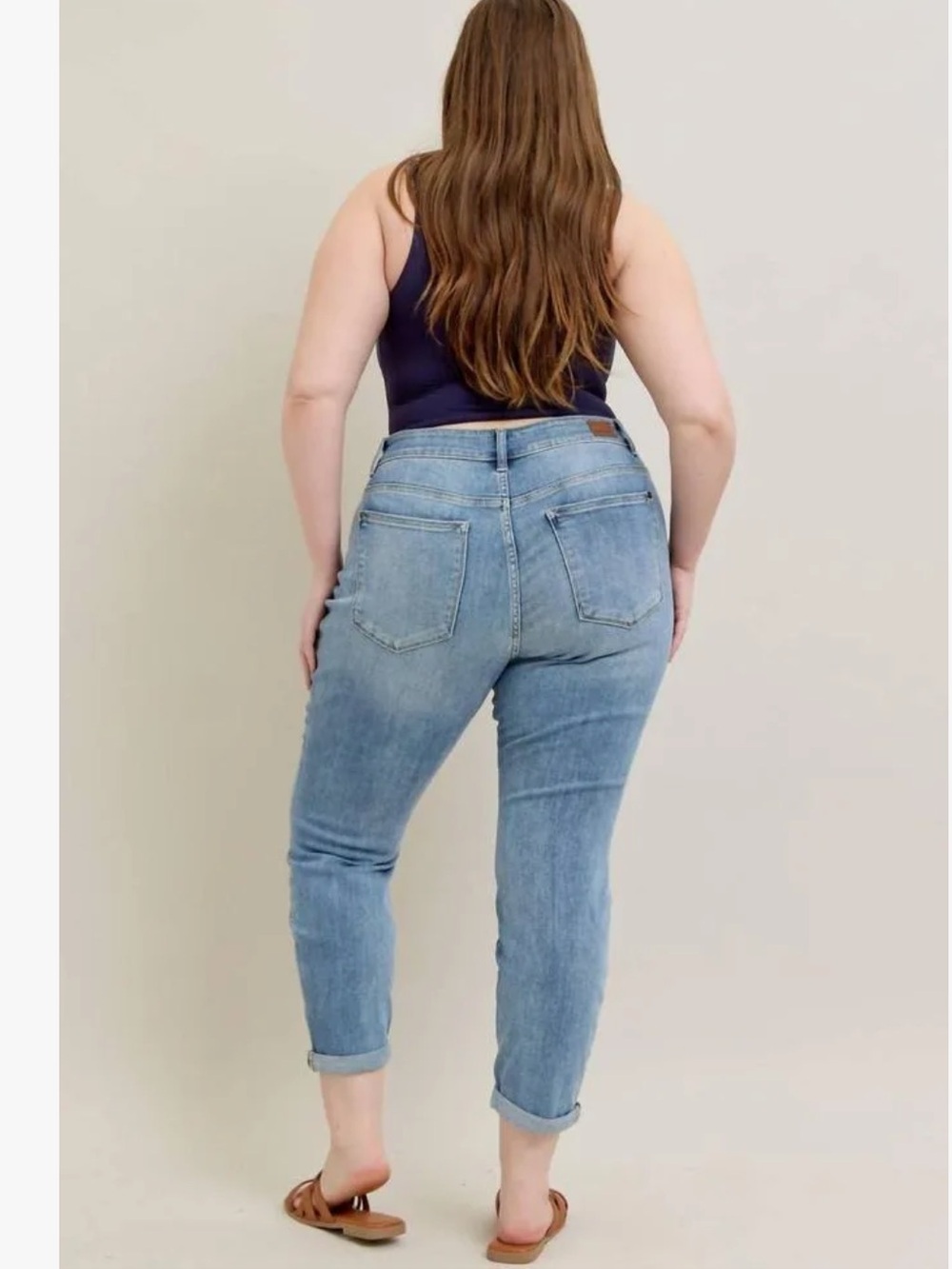 Judy Blue The Bleach Boys Midrise Boyfriend Jeans in Curvy NTW Size 24W - Picture 2 of 16